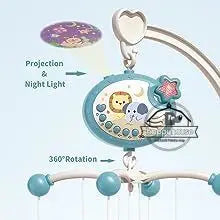 Musical Baby Crib Mobile with Projection & Remote