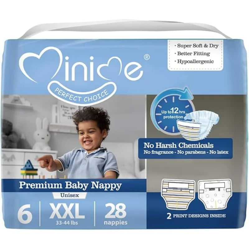 Minime Size 6 XXL Ultra Soft Baby Diapers