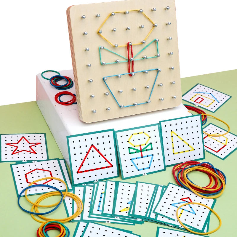 Montessori Rubber Tie Nail Board Toy