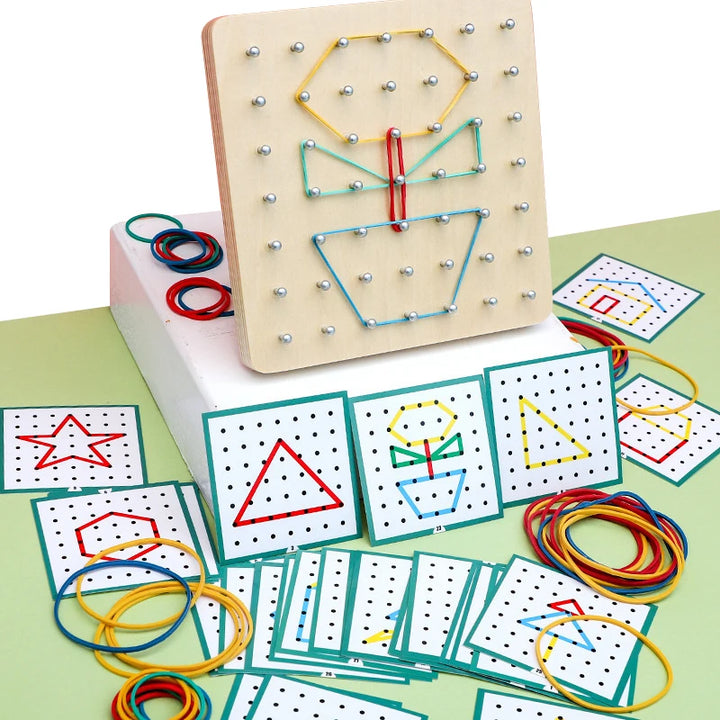 Montessori Rubber Tie Nail Board Toy