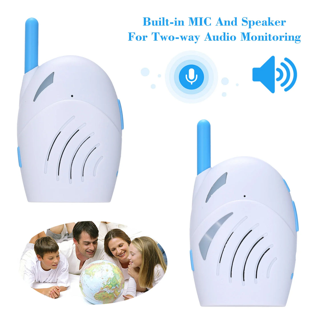 Portable 2.4GHz Wireless Baby Monitor – Two-Way Audio & Cry Detection