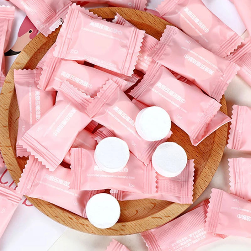 20/50PCS Mini Compressed Disposable Towels