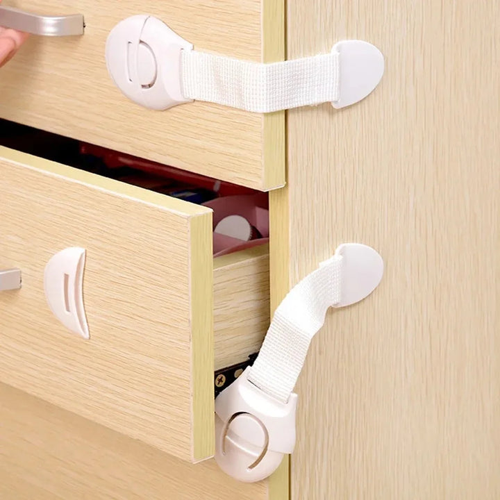 10PCS Baby Safety Latches – Multifunctional Drawer & Cabinet Locks