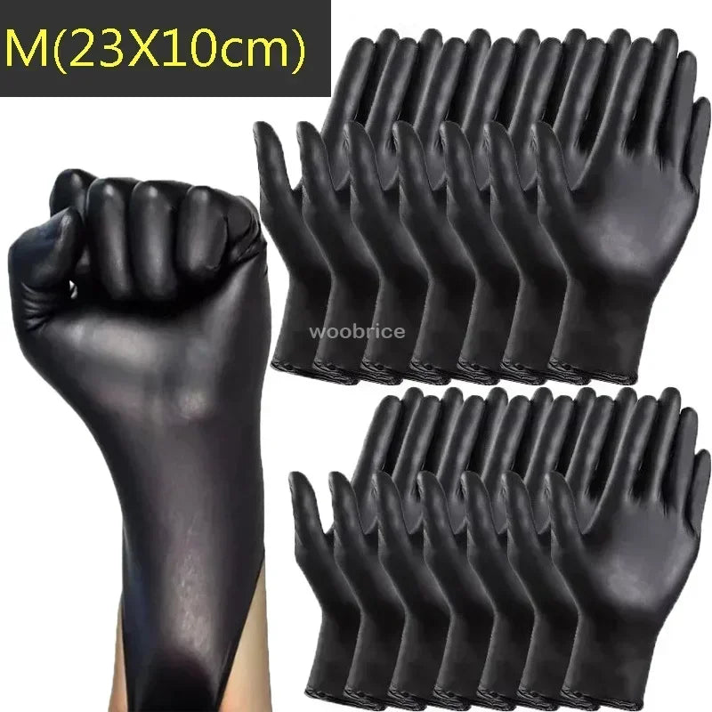 Black XL Disposable PVC Gloves – Latex-Free for Household & Industrial Use