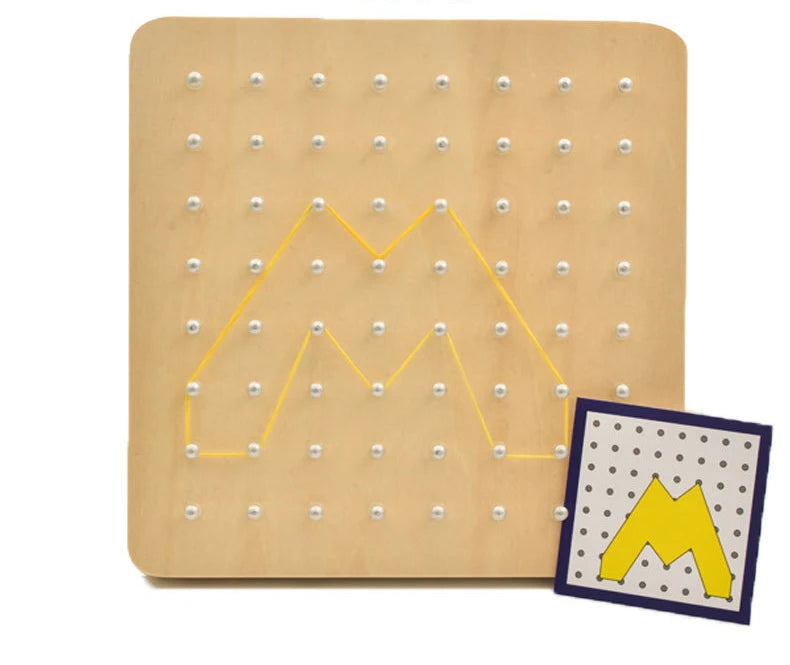 Montessori Rubber Tie Nail Board Toy