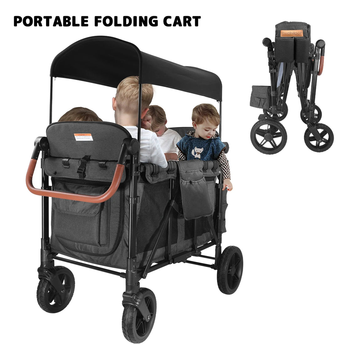 Foldable Portable Baby Stroller with Adjustable Handle