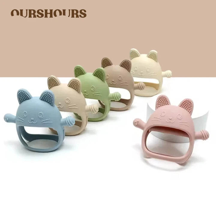 1PC Animal-Shaped Silicone Teething Glove – BPA-Free Baby Toy