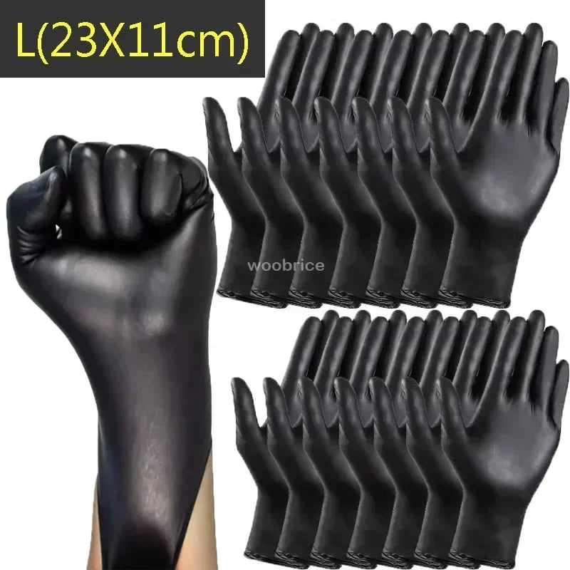 Black XL Disposable PVC Gloves – Latex-Free for Household & Industrial Use