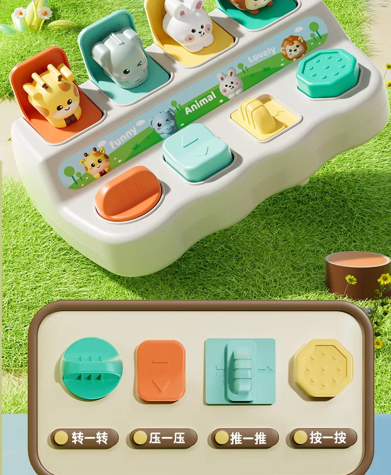 Montessori Pop-Up Animal Learning Toy