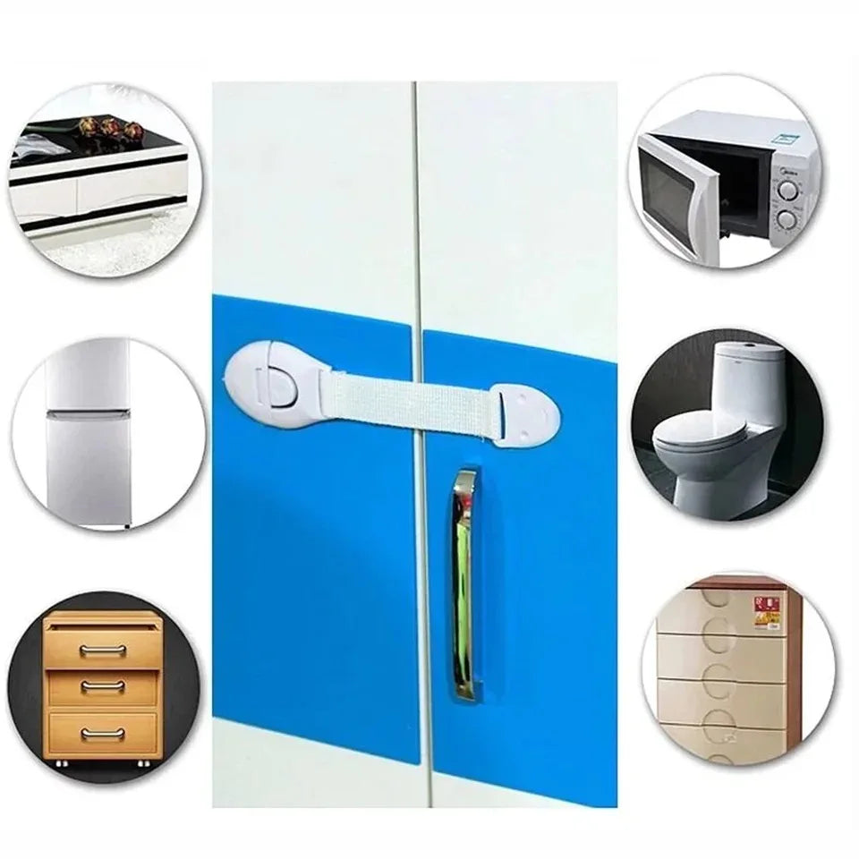 10PCS Baby Safety Latches – Multifunctional Drawer & Cabinet Locks