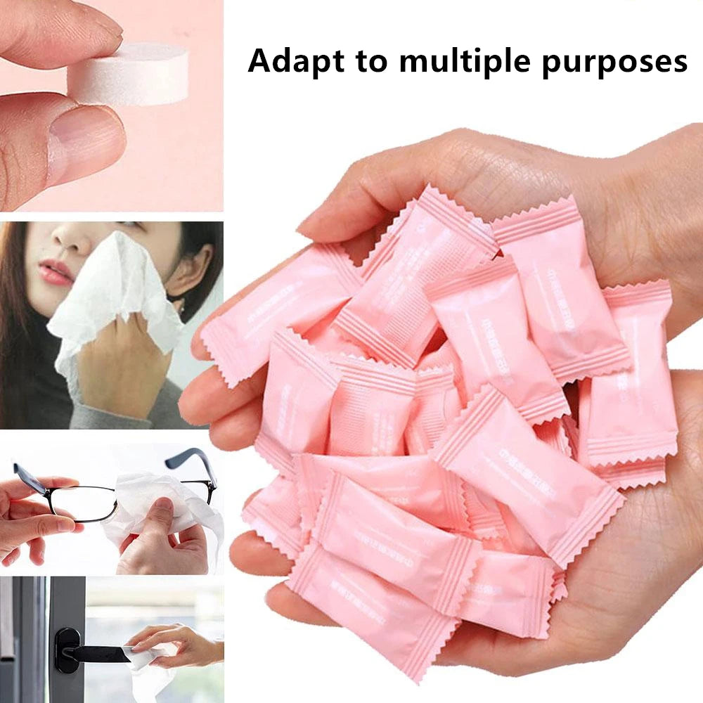 20/50PCS Mini Compressed Disposable Towels