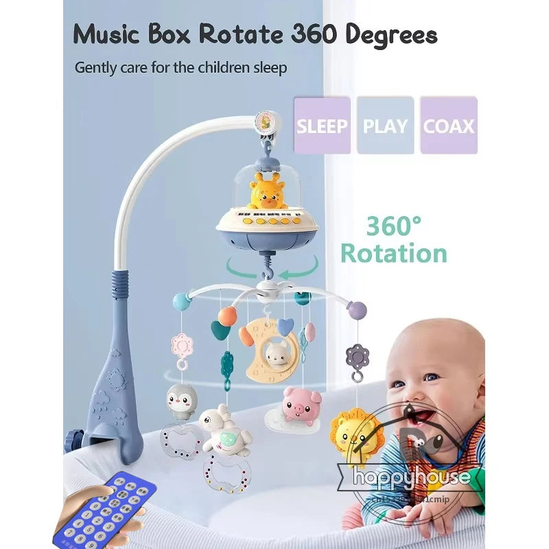 Musical Baby Crib Mobile with Projection & Remote