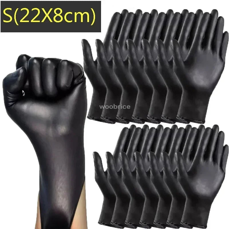 Black XL Disposable PVC Gloves – Latex-Free for Household & Industrial Use