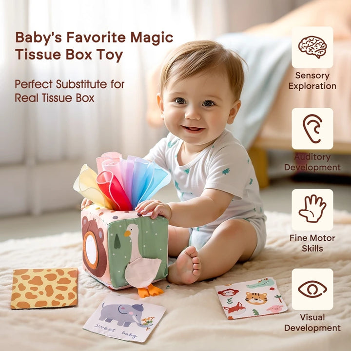 Montessori Magic Tissue Box Busy Board