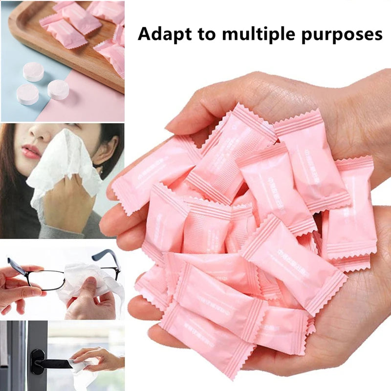 20/50PCS Mini Compressed Disposable Towels