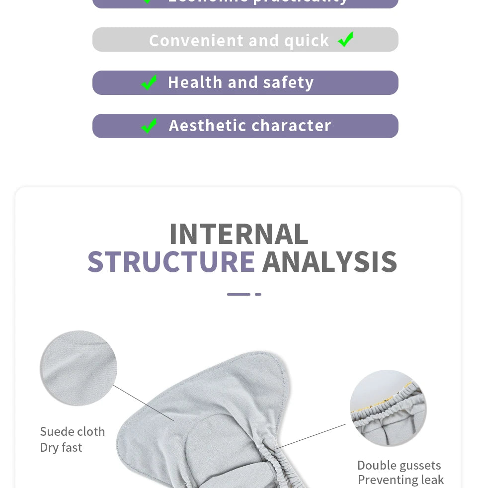 Newborn Suede Adjustable Cloth Diapers