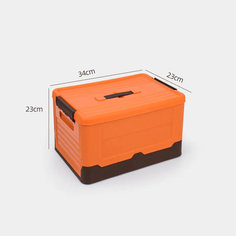 Foldable Plastic Storage Box with Lid – 1 PCS