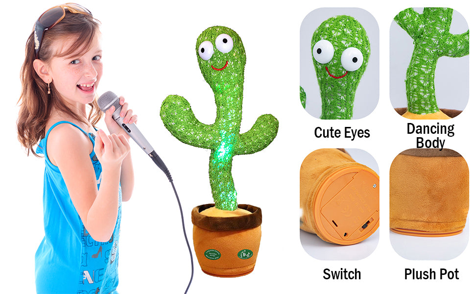 Dancing Talking Cactus Toy for Toddlers